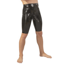 Late X Latex Lang Shorts med Penis Sleeve Mænd  1