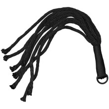 Sex & Mischief Schwarzer Flogger aus Seil 50,5 cm  1