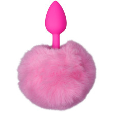 baseks Pink Furry Bunny Tail Analplug  1